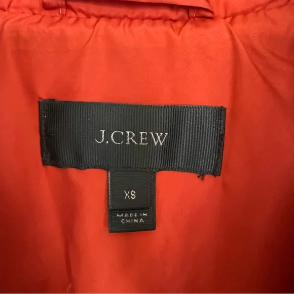 J. Crew Excursion down and feathers puffer vest Size XS Orange puffy vest - Picture 5 of 9
